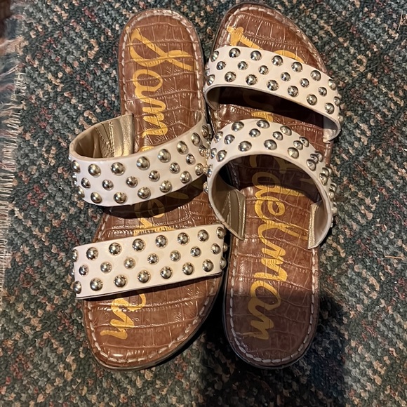 Sam Edelman Leather 2 strap studded Sandals - Picture 5 of 6